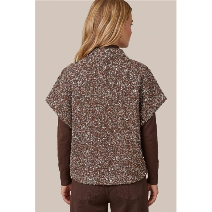 CS The Label Gilet Gilana Glitter Brown
